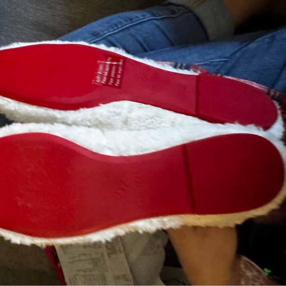 Katie Perry flats shearling with red ribbon - Picture 5 of 5